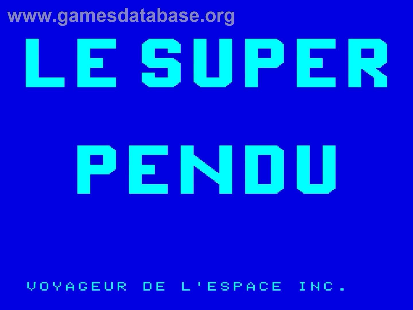 Le Super Pendu - Arcade - Artwork - In Game