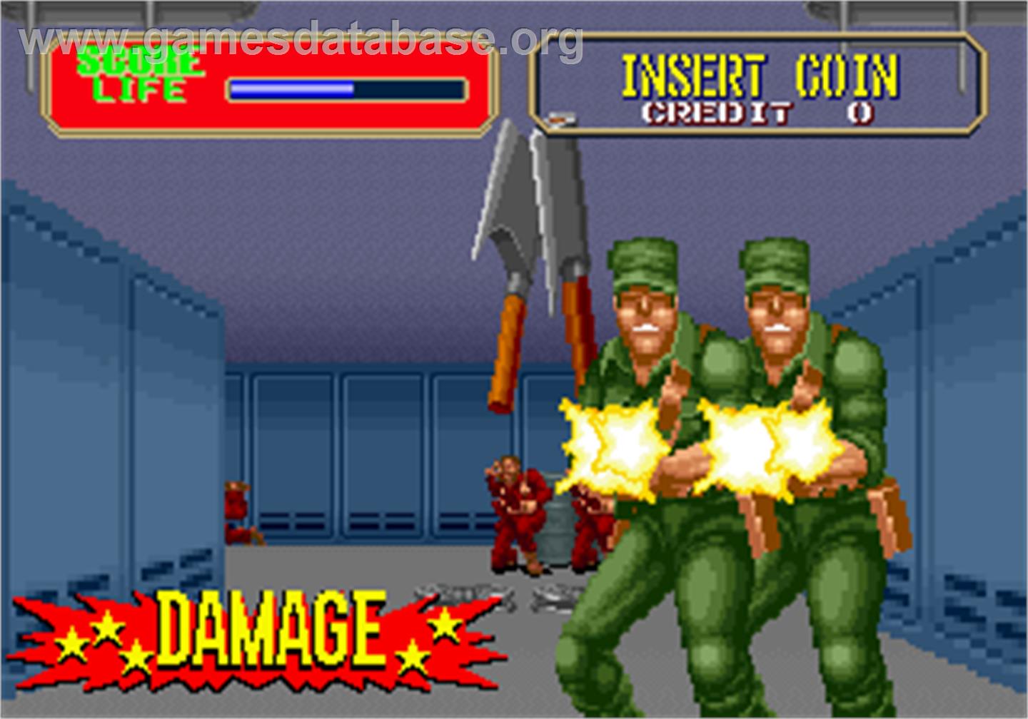 Line of Fire / Bakudan Yarou - Arcade - Artwork - In Game