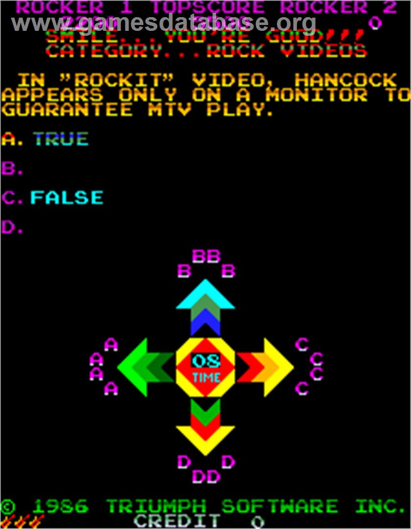 MTV Rock-N-Roll Trivia - Arcade - Artwork - In Game