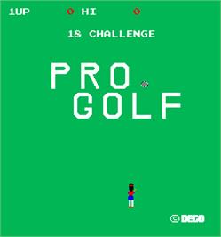 Title screen of 18 Challenge Pro Golf on the Arcade.