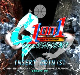 Title screen of 1 on 1 Government on the Arcade.