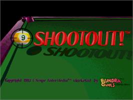 Title screen of 9-Ball Shootout on the Arcade.