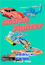 Title screen of Action Fighter on the Arcade.