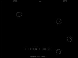 Title screen of Aerolitos on the Arcade.