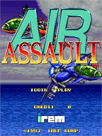 Title screen of Air Assault on the Arcade.