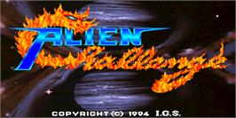 Title screen of Alien Challenge on the Arcade.
