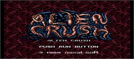 Title screen of Alien Crush on the Arcade.