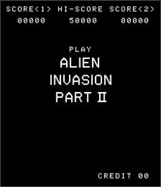 Title screen of Alien Invasion Part II on the Arcade.