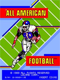 Title screen of All American Football on the Arcade.