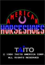 Title screen of American Horseshoes on the Arcade.
