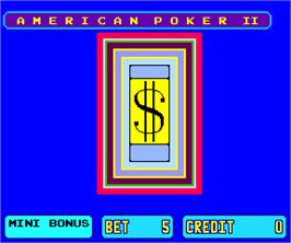Title screen of American Poker II on the Arcade.