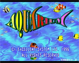 Title screen of Aquarium on the Arcade.