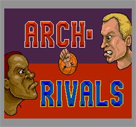 Title screen of Arch Rivals on the Arcade.