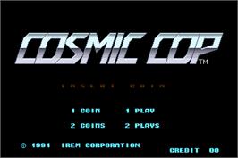 Title screen of Armed Police Unit Gallop on the Arcade.