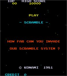 Title screen of Astro Ambush on the Arcade.