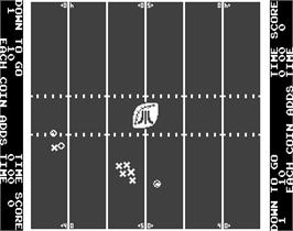 Title screen of Atari Football II on the Arcade.