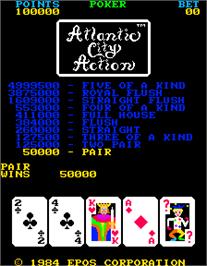 Title screen of Atlantic City Action on the Arcade.