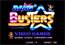 Title screen of Bang Bang Busters on the Arcade.