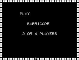 Title screen of Barricade on the Arcade.