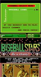 Title screen of Baseball Stars: Be a Champ! on the Arcade.