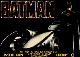 Title screen of Batman on the Arcade.