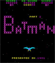 Title screen of Batman Part 2 on the Arcade.