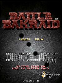Title screen of Battle Bakraid on the Arcade.