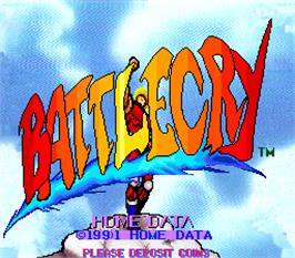 Title screen of Battlecry on the Arcade.