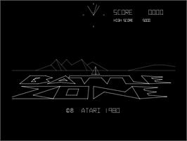 Title screen of Battlezone on the Arcade.