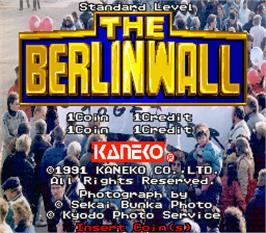 Title screen of Berlin Wall, The on the Arcade.