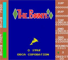 Title screen of Bounty, The on the Arcade.