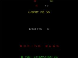 Title screen of Boxing Bugs on the Arcade.