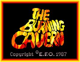 Title screen of Burning Cavern, The on the Arcade.