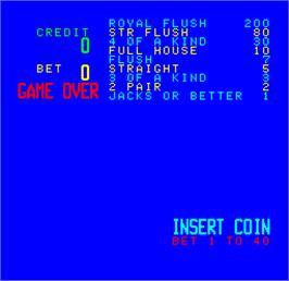 Title screen of Cal Omega - Game 7.4 on the Arcade.
