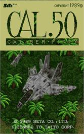 Title screen of Caliber 50 on the Arcade.
