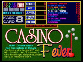 Title screen of Casino Fever 1k on the Arcade.