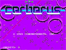 Title screen of Cerberus on the Arcade.