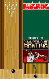 Title screen of Championship Bowling on the Arcade.