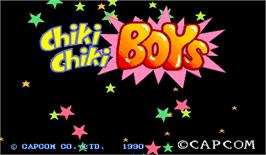 Title screen of Chiki Chiki Boys on the Arcade.