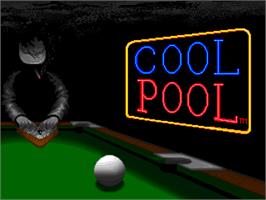 Title screen of Cool Pool on the Arcade.