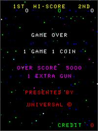 Title screen of Cosmic Alien on the Arcade.