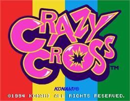 Title screen of Crazy Cross on the Arcade.