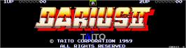 Title screen of Darius II on the Arcade.