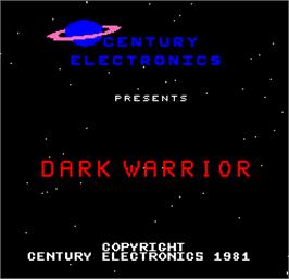 Title screen of Dark Warrior on the Arcade.