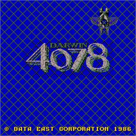 Title screen of Darwin 4078 on the Arcade.