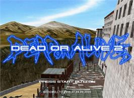 Title screen of Dead or Alive 2 on the Arcade.