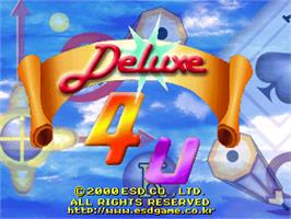 Title screen of Deluxe 4 U on the Arcade.
