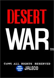 Title screen of Desert War / Wangan Sensou on the Arcade.