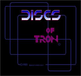 Title screen of Discs of Tron on the Arcade.