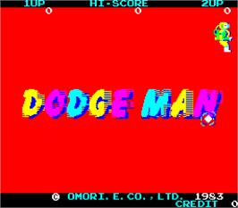 Title screen of Dodge Man on the Arcade.